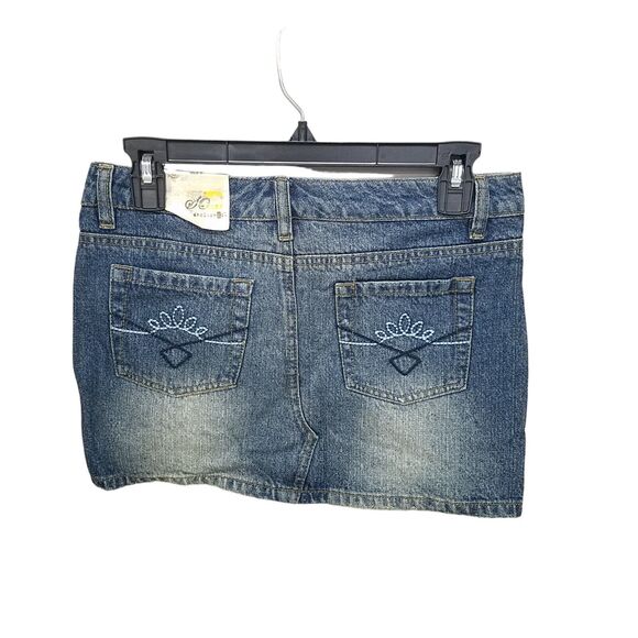 SO Womens Size 1 Blue Solid Denim Mini Skirt - Picture 9 of 9